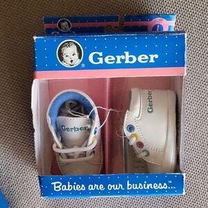 Gerber White Baby Shoes with Colorful Details